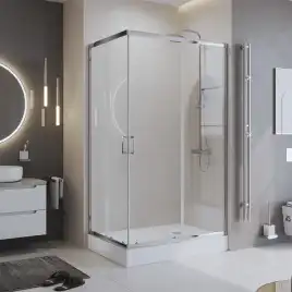 Душевой уголок BelBagno UNO-195-AH-2-120/90-C-Cr профиль Хром стекло Прозрачное