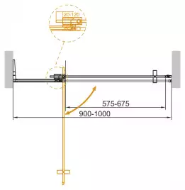 Душевая дверь Cezares SLIDER 90 см, SLIDER-B-1-90/100-GRIGIO-Cr, профиль Хром, стекло Тонированное