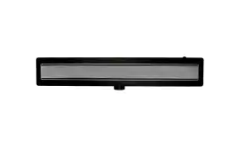 Душевой лоток PlastBrno 55 см, DESIGN 4 SZH955M с решеткой под плитку, цвет Графит