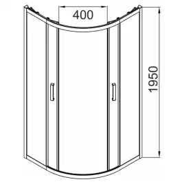 Душевой уголок AVS Раунд 120x80 профиль хром, стекло прозрачное, 803-0022-195-1280-CR-T