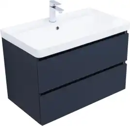 Тумба под раковину Aquanet Вега 2.0 80 маренго, подвесная, 337949
