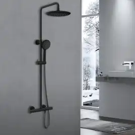 Душевая система  Vincea Desire VSFS-1D0TMB VSFS-1D0TMB  с термостатом, черный матовый