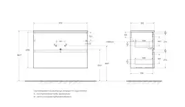 Тумба под раковину BelBagno UNO-MINI-1000-2C-SO-СO подвесная, Бежевый матовый