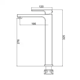 Смеситель для раковины Gappo G1017-32 высокий, Золото матовое