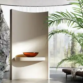 Раковина накладная ABBER KRISTALL 50х35х15 AT2802Opal, овальная, коричневая