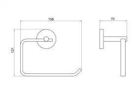 Держатель туалетной бумаги Aquatek Бетта AQ4608BGM, Оружейная сталь