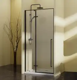 Душевая дверь Vincea Slim-N 100 VDPH-5SN100CLB, распашная, профиль черный, стекло прозрачное