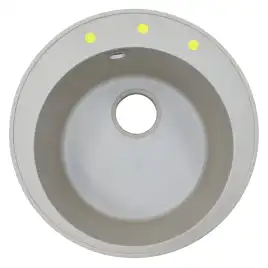 Кухонная мойка AZARIO Sivas 480х480х197 кварцевая, круглая, цвет Песочный: CS00097655