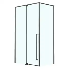 Душевой уголок Azario MALE SQR 120х90 AZ-J50-12090-MB-CL, профиль черный матовый, стекло Прозрачное