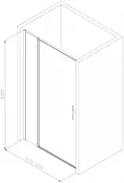 Душевая дверь Allen Brau Priority 120 см, 3.31032.BA, профиль Серебро, стекло Прозрачное