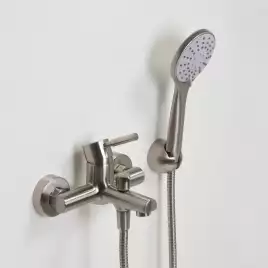 Смеситель для ванны WasserKRAFT Wern 4200 4201, однорычажный, с коротким изливом, Никель