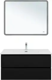 Тумба под раковину Aquanet Вега 2.0 100 черный, подвесная, 337951