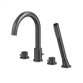 Смеситель на борт ванны Whitecross Y gunmetal на 4 отверстия Оружейная сталь, Y1232GM