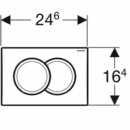 Кнопка смыва Geberit Delta 01 115.107.11.1 двойной смыв, пластик, альпийский белый