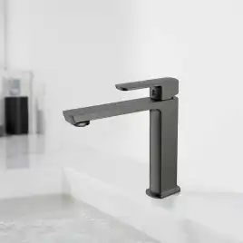 Смеситель для раковины Vincea Next VBF-1N1GM однорычажный, вороненная сталь