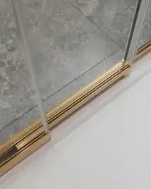 Душевая дверь CEZARES MOLVENO-BF-3-90-C-BORO-IV стекло Прозрачное, профиль Брашированное золото