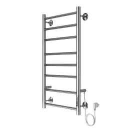Полотенцесушитель электрический 40х80 Azario Parma П8 AZ10848, диммер справа, Хром