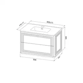 Тумба с раковиной IDDIS Oxford Neo 80, подвесная, Белая, OXN80W0i95K