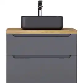 Тумба под раковину Jorno WOOD 80 wood.01.80/P/GR Серый антрацит