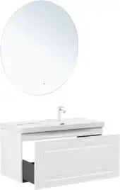 Тумба под раковину Aquanet Агата 100 белый сатин, 345483