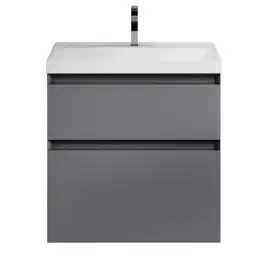 Тумба под раковину Grossman Меркадо 60 подвесная, графит матовый (106077)