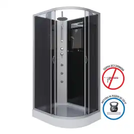 Душевая кабина Niagara Classic 120х80х210 NG-3512-14LBKTG низкий поддон, с гидромассажем, 35121433LBKTG