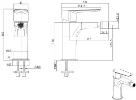 Смеситель для биде Allen Brau Eclipse 2.0 5.E1A10-00 хром