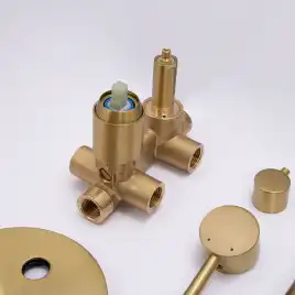 Встраиваемая душевая система AVS SLIMMER 811-141-BG с изливом, брашированное золото