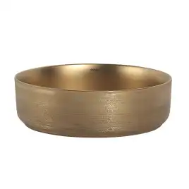 Раковина накладная ABBER BEQUEM 40х40х12 AC2109BGM, круглая, золото матовое