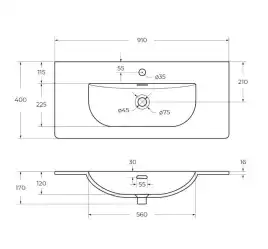 Тумба под раковину BelBagno UNO-MINI-900-2C-SO-VO подвесная, Еловый Матовый