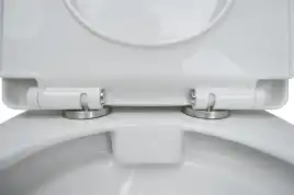 Унитаз-компакт Azario FRETTA NEW AZ-1223B напольный, безободковый, в комплекте с бачком и сиденьем микролифт, Белый глянцевый