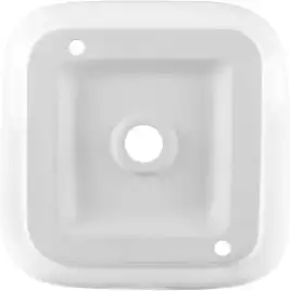 Раковина накладная Aquanet CITY-1 38,5х38,5х14 квадратная, Белая глянцевая