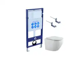 Комплект унитаза с инсталляцией Aquatek Set Aquatek Европа New-KKI2 с сиденьем Микролифт