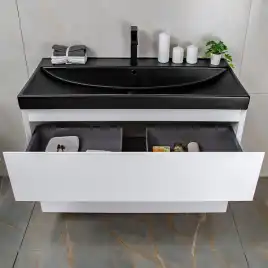 Тумба с раковиной AVS Гармония 100 белая, N821-07-1000WG-02-1010BM