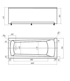 Акриловая ванна Aquatek Либра New 160х70 LIB160N-0000003, Белая