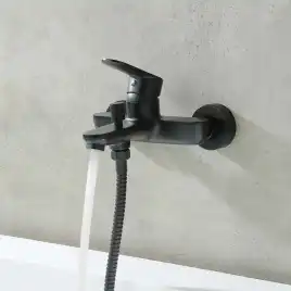 Смеситель для ванны Aquatek Ника AQ1840MB, Черный матовый