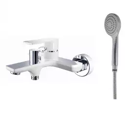 Смеситель для ванны Haiba HB60505-8 с коротким изливом, белый