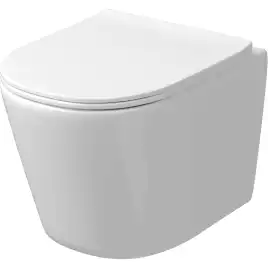 Подвесной унитаз Grossman GR-4477SQ безободковый, смыв торнадо, Белый глянцевый