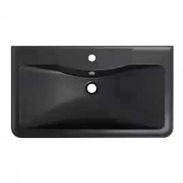 Раковина из искусственного камня BelBagno BB800/455-LV-ART-ALR-NERO, чёрная матовая