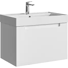 Тумба с раковиной подвесная Aqwella Vancouver 70 VAN01071, с одним ящиком, цвет белый