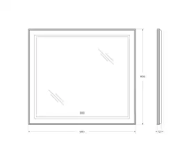 Зеркало BelBagno SPC-KRAFT-900-800-LED-TCH-WARM-NERO