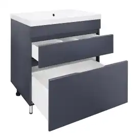 Тумба с раковиной Azario Эстима 80 CS00094597, напольная, Графит