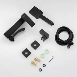 Смеситель для ванны Gappo G3207-6 с коротким изливом, Черный матовый
