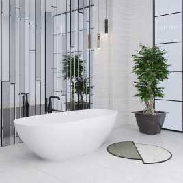 Ванна из литьевого мрамора  Aqua de Marco ANGELO 173х80 Белая 1175WANG