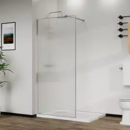 Душевая перегородка Azario Walk-in 100 AZ-271-100-CH-CRF стекло 8 мм рифленое, профиль Хром