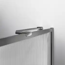 Шторка для ванны Vincea  70 VSB-41700FLGM, неподвижная, профиль вороненая сталь, стекло рифленое