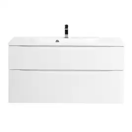 Тумба под раковину BelBagno MARINO-H60-1000-2C-SO-BL-P подвесная Bianco Lucido