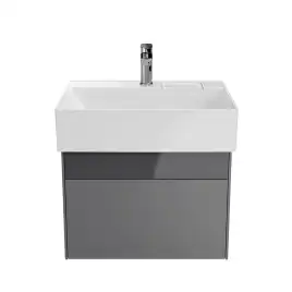 Тумба под раковину Kerama Marazzi LOGICA 60 см, LOG.60.2\ST подвесная, стальной серый