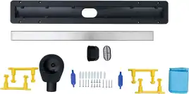 Душевой лоток Allen Brau Infinity 9.50005.SS 750 мм с решеткой под плитку, Хром матовый