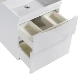 Тумба под раковину BelBagno MARINO-H60-600-2C-SO-BL-P подвесная Bianco Lucido